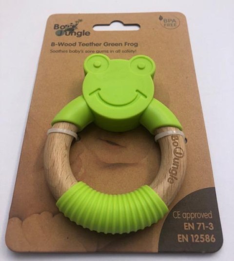 B-Gryzak drewniano-silikonowy Animals Green Frog