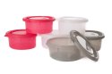 B-Pojemniki 300 ml ( 6 sztuk) pink-white-grey