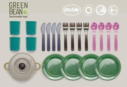 Zestaw obiadowy z recyklingu GREEN BEAN Dantoy