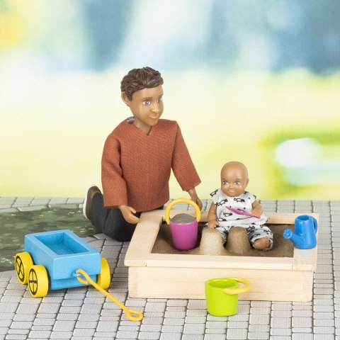 Akcesoria do domku dla lalek piaskownica zestaw zabawek dla dzieci, Lundby MICKI