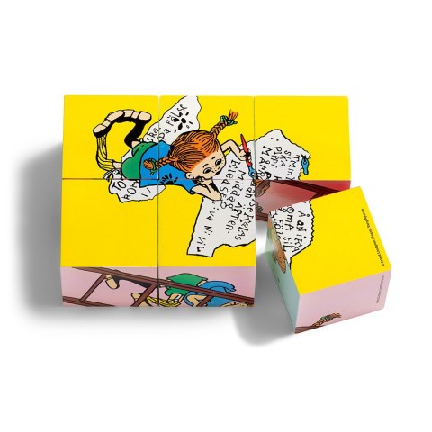 Drewniane klocki puzzle 2w1 Pippi Langstrumpf edukacyjna zabawka dla dzieci MICKI