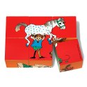 Drewniane klocki puzzle 2w1 Pippi Langstrumpf edukacyjna zabawka dla dzieci MICKI