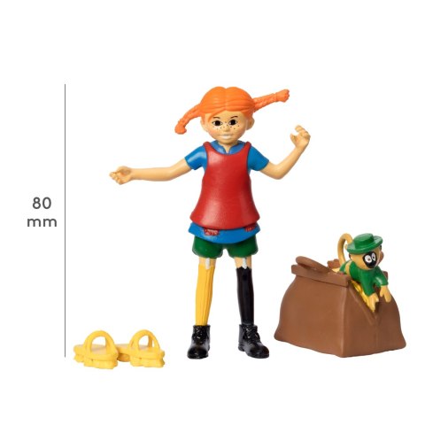 Figurka Pippi Langstrumpf zestaw do zabawy małpa walizka zabawka dla dzieci MICKI