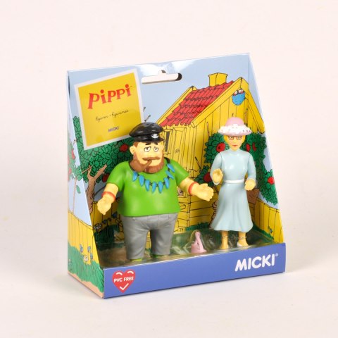 Figurki Ephraim i Panna Prysselius zestaw, Pippi Langstrumpf zabawka dzieci MICKI