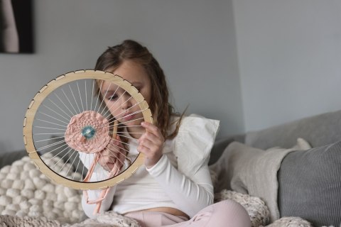 Krosno okrągłe dla dzieci 30 cm ramka do tkania, kreatywna zabawka, Micki MICKI