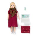 Lalka mama kobieta biznesu zestaw z akcesoriami, komputer, telefon, Lundby MICKI