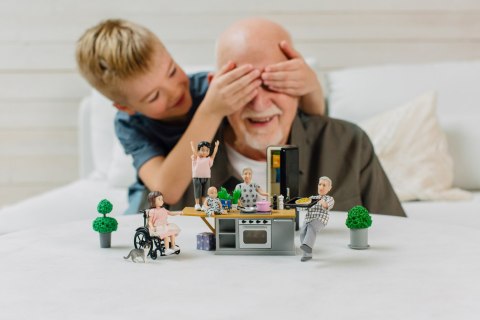 Lalki do domku dla lalek babcia i dziadek zestaw Charlie, zabawka, Lundby MICKI