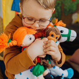 Maskotka małpka Pippi Langstrumpf Pan Nilsson 23 cm, przytulanka dla dzieci MICKI