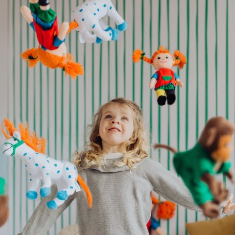 Miękka lalka Pippi Langstrumpf 20 cm, przytulanka, zabawka dla dzieci MICKI