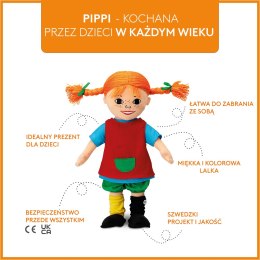 Miękka lalka Pippi Langstrumpf 30 cm, przytulanka, zabawka dla dzieci MICKI