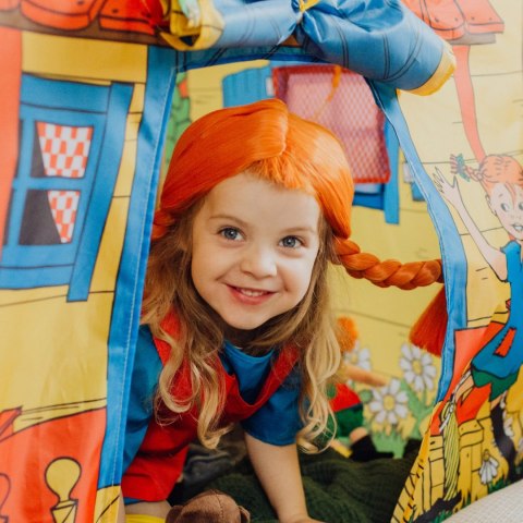 Peruka Pippi Langstrumpf kostium przebranie dla dzieci na bal przebierańców MICKI