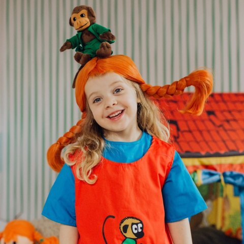 Peruka Pippi Langstrumpf kostium przebranie dla dzieci na bal przebierańców MICKI