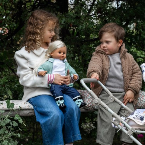 Przeciwdeszczowa kurtka i czapka dla lalki 45 cm ubrania dla lalek Skrallan MICKI