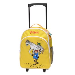 Walizka na kółkach dla dzieci żółta akcesoria podróż zabawka wyprawka Pippi MICKI