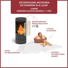 Wyposażenie domku dla lalek kominek zestaw, zabawka dla dzieci salon Lundby MICKI