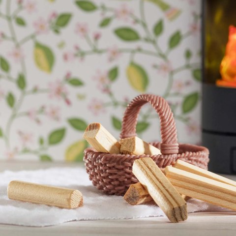 Wyposażenie domku dla lalek kominek zestaw, zabawka dla dzieci salon Lundby MICKI