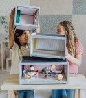 Zestaw mebli do jadalni do domku dla lalek basic, stół z krzesłami Lundby MICKI