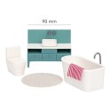 Zestaw mebli do łazienki do domku dla lalek basic, meble łazienkowe, Lundby MICKI