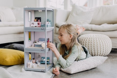 Zestaw mebli do sypialni do domku dla lalek basic zabawka dla dzieci Lundby MICKI