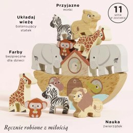Arka Noego, zabawka balansująca, figurki, statek, zwierzątka, Le Toy Van Le Toy Van