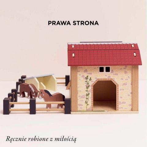Drewniana farma zestaw z figurkami, zabawka dla dzieci, koniki, Le Toy Van Le Toy Van