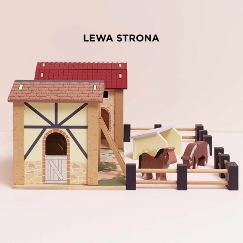 Drewniana farma zestaw z figurkami, zabawka dla dzieci, koniki, Le Toy Van Le Toy Van