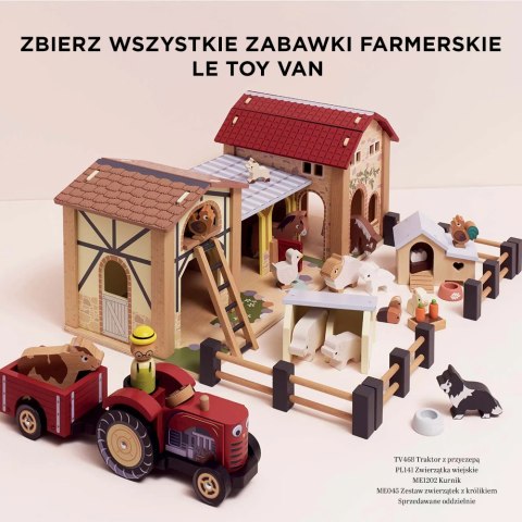 Drewniana farma zestaw z figurkami, zabawka dla dzieci, koniki, Le Toy Van Le Toy Van