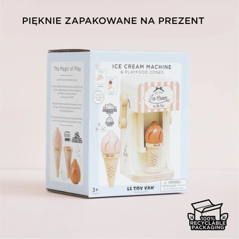 Drewniana maszynka do robienia lodów, lody do zabawy, lodziarnia Le Toy Van Le Toy Van