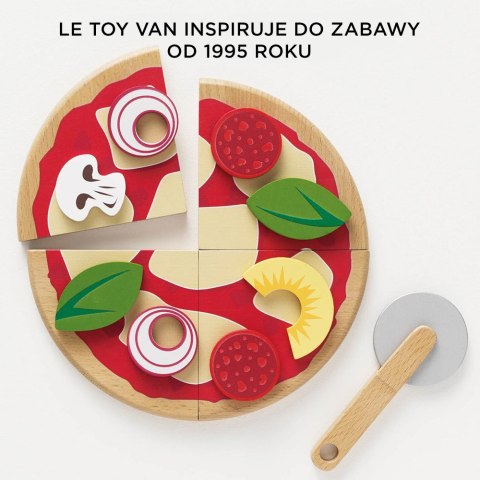 Drewniana pizza zabawka dla dzieci, odgrywanie ról, gotowanie, Le Toy Van Le Toy Van