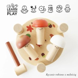 Drewniana przebijanka z grzybkami zabawka edukacyjna dla dzieci Le Toy Van Le Toy Van