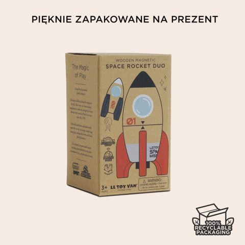 Drewniana rakieta, zestaw rakiet, zabawka dla dzieci, lot kosmos Le Toy Van Le Toy Van