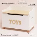 Drewniana skrzynia na zabawki dla dzieci, przechowywanie zabawek Le Toy Van Le Toy Van