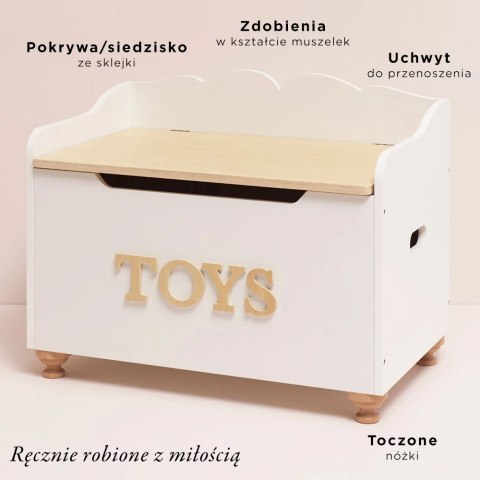 Drewniana skrzynia na zabawki dla dzieci, przechowywanie zabawek Le Toy Van Le Toy Van