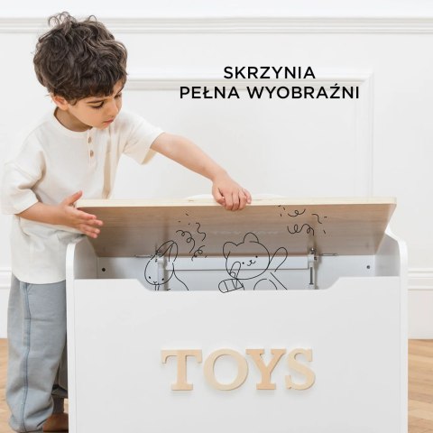 Drewniana skrzynia na zabawki dla dzieci, przechowywanie zabawek Le Toy Van Le Toy Van