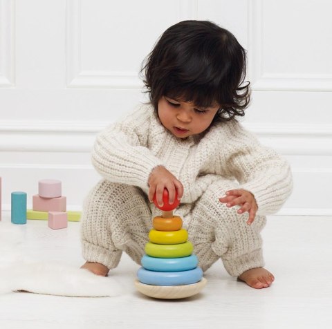 Drewniana układanka zabawka edukacyjna, piramida dla dzieci, Le Toy Van Le Toy Van