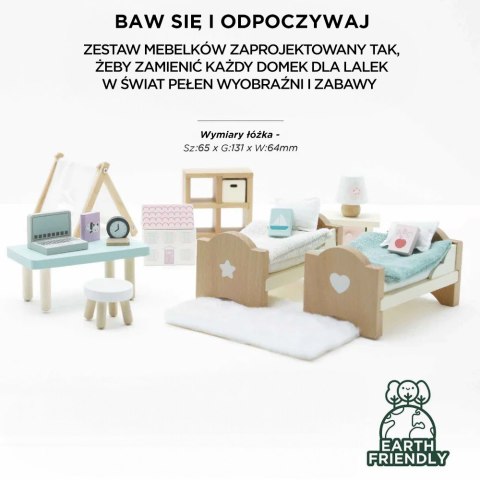 Drewniane mebelki do domku dla lalek pokój dziecięcy Daisylane, Le Toy Van Le Toy Van