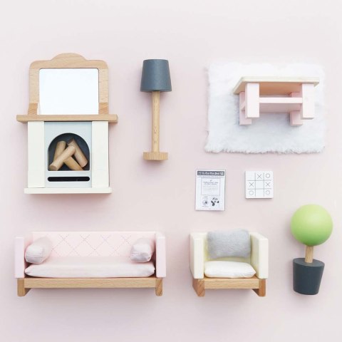 Drewniane mebelki do domku dla lalek salon Daisylane, zestaw Le Toy Van Le Toy Van