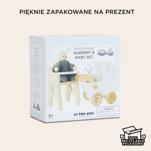 Drewniane mebelki do domku dla lalek zestaw z lalką, zabawka, Le Toy Van Le Toy Van