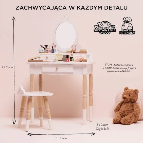 Drewniane meble dla dzieci toaletka lustro taboret zestaw mebli Le Toy Van Le Toy Van