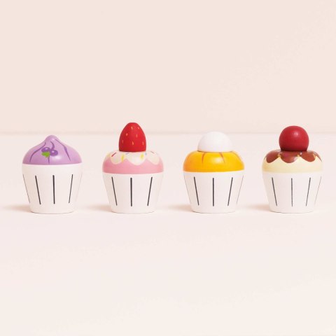 Drewniane muffinki zestaw, babeczki, zabawka gotowanie cukiernia Le Toy Van Le Toy Van