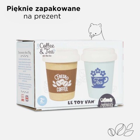 Drewniane napoje kawa i herbata zestaw, zabawka kawiarnia dzieci Le Toy Van Le Toy Van