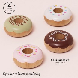Drewniane pączki zestaw, zabawka donut, gotowanie, cukiernia, Le Toy Van Le Toy Van
