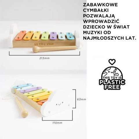 Drewniane pierwsze cymbałki, zabawka, instrument muzyczny dzieci Le Toy Van Le Toy Van