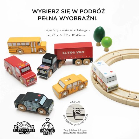 Drewniane samochody zestaw Nowy Jork, zabawka pojazdy dla dzieci Le Toy Van Le Toy Van