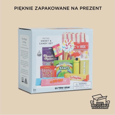 Drewniane słodycze zestaw, zabawka dla dzieci, zabawa w sklep, Le Toy Van Le Toy Van