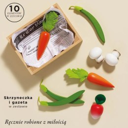 Drewniane warzywa w skrzynce, zabawka dla dzieci, stragan, sklep Le Toy Van Le Toy Van
