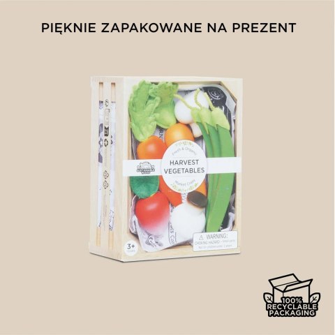 Drewniane warzywa w skrzynce, zabawka dla dzieci, stragan, sklep Le Toy Van Le Toy Van