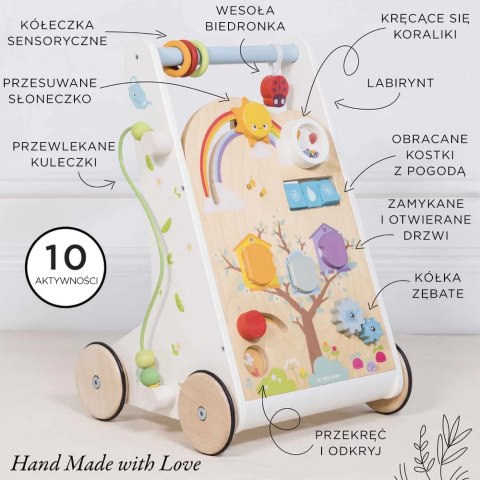 Drewniany chodzik edukacyjny, pchacz, sensoryczna zabawka dzieci Le Toy Van Le Toy Van