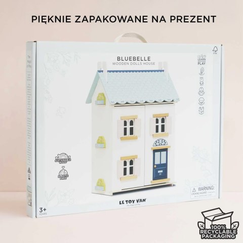 Drewniany domek dla lalek Bluebelle, zabawka dla dzieci, domki, Le Toy Van Le Toy Van