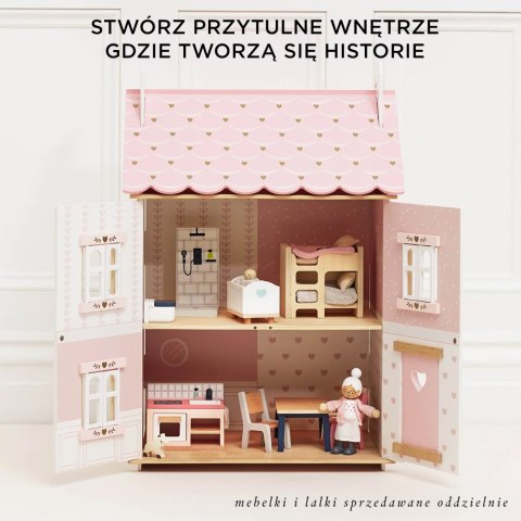 Drewniany domek dla lalek Rose Heart, zabawka dla dzieci, domki, Le Toy Van Le Toy Van